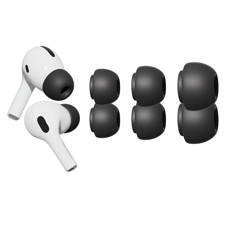 ZORBES 3 Pairs Replacement Ear Buds Tips, Silicone Earbud Tips for Airpods Pro, Ear Fit with Dust Mesh,Silicone Earbud Tips for Airpods pro (Black) ZORBES 3 Pairs Replacement Ear Buds Tips, Silicone Earbud Tips for Airpods Pro, Ear Fit with Dust Mesh,Silicone Earbud Tips for Airpods pro (Black)